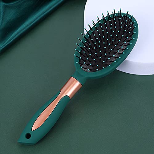 Detangling Paddle Hair Brush Blackish Green 9 Inches Nylon Bristles Cushion Base All Hair Types