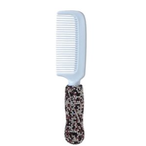 Diamond Comb Hair Brush for Detangling Cushion, Bling Rhinestone Hair Combs for Girls and Women -Purple