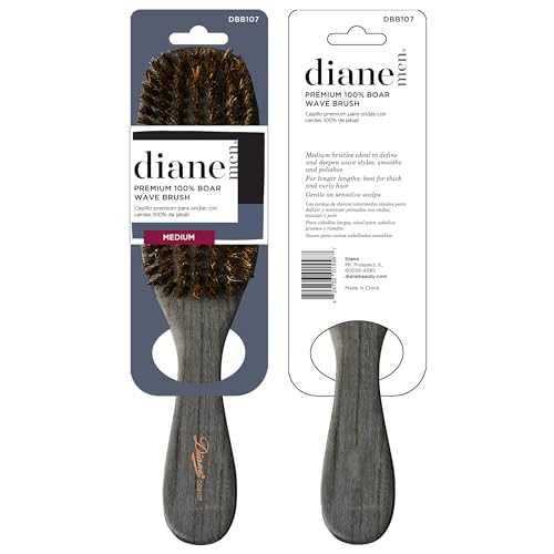 Diane Premium 100% Boar Bristle Wave Brush for Men and Barbers - Medium Size for Thick Hair - Image 6