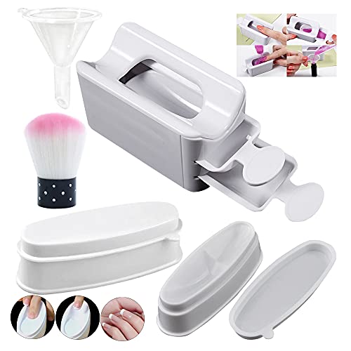 4-Piece Dip Powder Recycling Tray Kit for Effortless Nail Art Cleanup and Storage