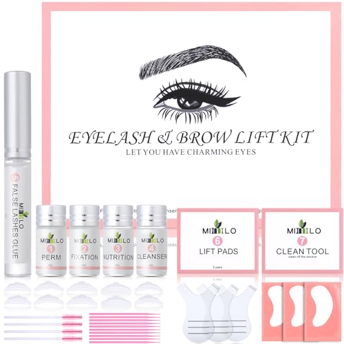 DIY 4-in-1 Black Brow Tint and Lash Lift Kit for Salon Quality Beauty at Home