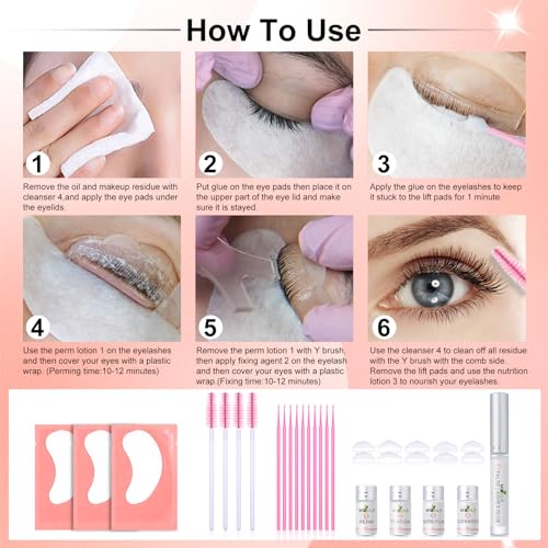 DIY 4-in-1 Black Brow Tint and Lash Lift Kit for Salon Quality Beauty at Home - Image 5