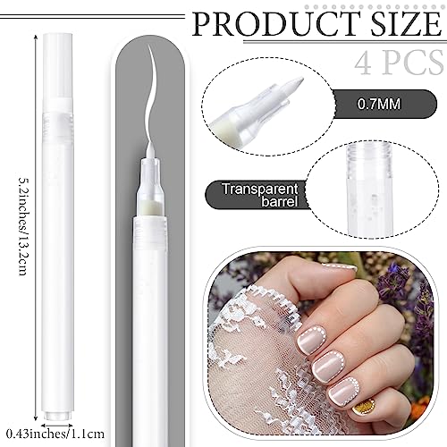 2-Piece DIY French Manicure White Tip Pen Set for Effortless Nail Art Application - Image 2