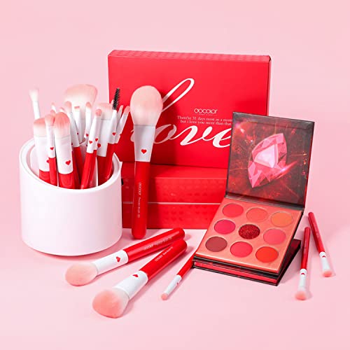 Docolor Professional Makeup Brushes Set 32Pcs Make up Brushes Premium Kabuki Foundation Blending Face Powder Blush Contour Eye Shadows Eyebrow Eyeliner Make Up Brush Gift Kit - Image 9