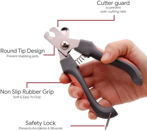 Dog & Cat Pets Nail Clippers and Trimmers - Pet Nail Cutter, with Safety Guard to Avoid Over Cutting, Free Nail File, Razor Sharp Blade - Professional Grooming Tool for Pets - Image 3