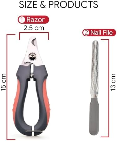 Dog & Cat Pets Nail Clippers and Trimmers - Pet Nail Cutter, with Safety Guard to Avoid Over Cutting, Free Nail File, Razor Sharp Blade - Professional Grooming Tool for Pets - Image 2