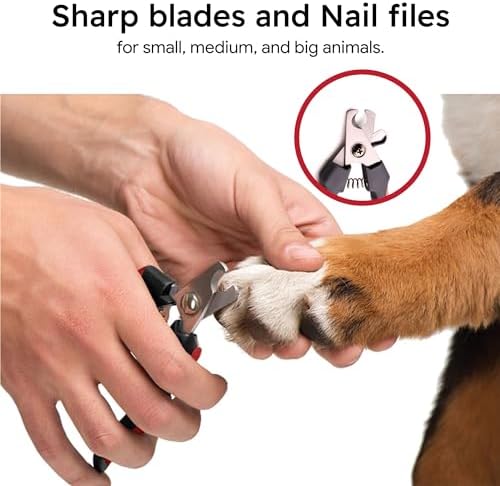 Dog & Cat Pets Nail Clippers and Trimmers - Pet Nail Cutter, with Safety Guard to Avoid Over Cutting, Free Nail File, Razor Sharp Blade - Professional Grooming Tool for Pets - Image 4