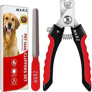Dog Nail Clipper Professional Pet Grooming Trimmer Dog Nail Clippers for Large Dogs Cat Nail Clipper with Dog Nail File Safety Lock to Prevent Over Cutting