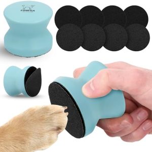 Dog Nail File with 8 Pcs Replaceable Filing Discs, Nail File for Dogs, Dog Paw Trimmer, Dog Scratch Pad for Nails, Dog Nail Scratch Board, Nail Grinder for Dogs