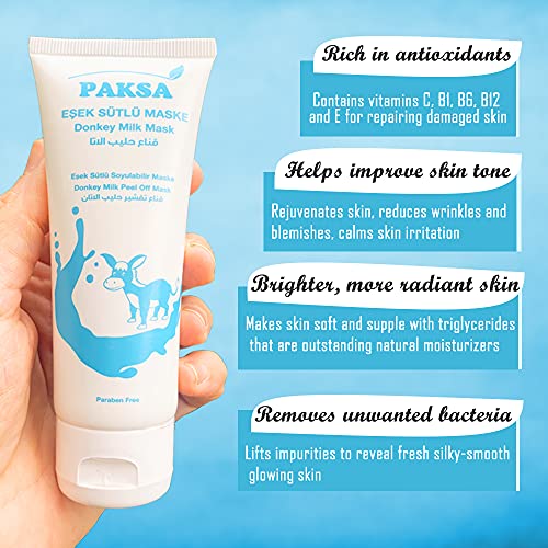 Donkey Milk Peel off Mask | Skin Care Treatment | Cleopatra’s Beauty Secret | Repairs and Rejuvenates | Suitable for All Skin Types | Quantity 2.5 oz - Image 3