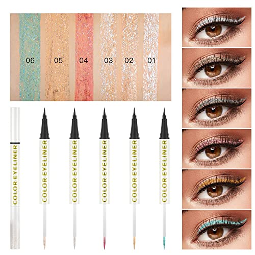 2-Piece Waterproof Eyeliner Set Black and Metallic Liquid Eye Makeup - Image 4