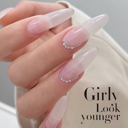 Double Rhythm 15ML Pink Nude Gel Polish Translucent Sheer Neutral Color Jelly Natural UV Led Nail Art DIY at Home (B-A1314) - Image 2