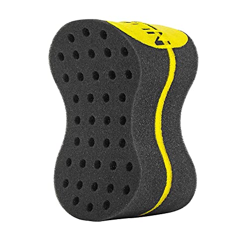 Double-Sided Hair Sponge for Black Men/Women, Hair Twisting Sponge/Twist and Curl Sponge Brush, Barber Curling Care Tool Brushes for Afro Curly Styling Dreads/Curls, Big & Small Holes (Black) - Image 8
