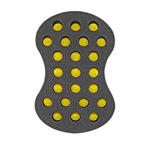 Double-Sided Hair Sponge for Black Men/Women, Hair Twisting Sponge/Twist and Curl Sponge Brush, Barber Curling Care Tool Brushes for Afro Curly Styling Dreads/Curls, Big & Small Holes (Black) - Image 5