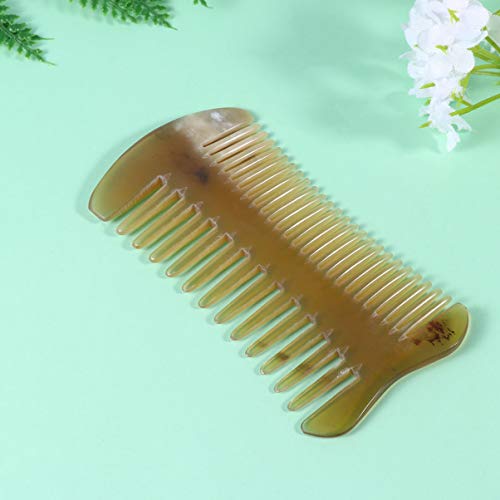 Double-sided Massage Comb Hair Brush Cleaner Tool Wide Double Sided Hair Comb Guasha Scraper Scalp Massager Comb Women Hair Brushes Ox Horn Comb Styling Comb Man Modeling - Image 9