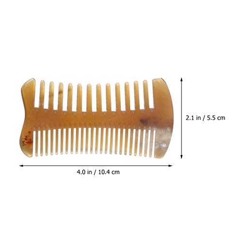 Double-sided Massage Comb Hair Brush Cleaner Tool Wide Double Sided Hair Comb Guasha Scraper Scalp Massager Comb Women Hair Brushes Ox Horn Comb Styling Comb Man Modeling - Image 2