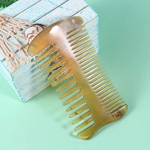 Double-sided Massage Comb Hair Brush Cleaner Tool Wide Double Sided Hair Comb Guasha Scraper Scalp Massager Comb Women Hair Brushes Ox Horn Comb Styling Comb Man Modeling - Image 7