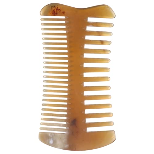 Double-sided Massage Comb Hair Brush Cleaner Tool Wide Double Sided Hair Comb Guasha Scraper Scalp Massager Comb Women Hair Brushes Ox Horn Comb Styling Comb Man Modeling - Image 5