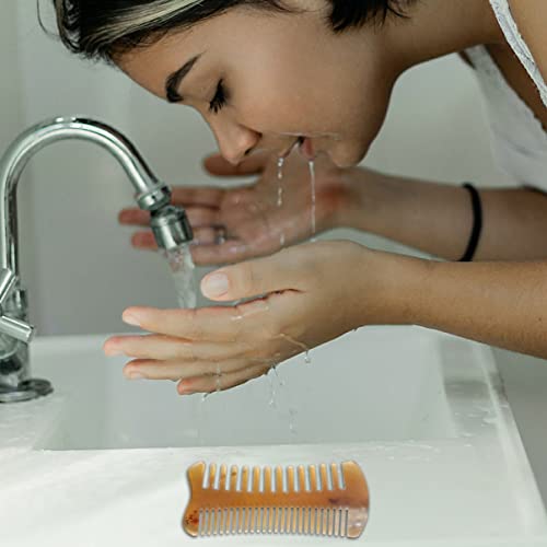 Double-sided Massage Comb Hair Brush Cleaner Tool Wide Double Sided Hair Comb Guasha Scraper Scalp Massager Comb Women Hair Brushes Ox Horn Comb Styling Comb Man Modeling - Image 6