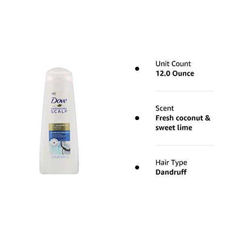 Dove DermaCare Scalp Coconut & Hydration Anti-Dandruff Shampoo 12 oz - Image 2