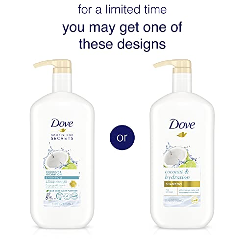 Dove Ultra Care Shampoo Coconut & Hydration, Pack of 4, For Dry Hair Shampoo with Oil Blend of Coconut, Jojoba & Sweet Almond 31 oz - Image 3