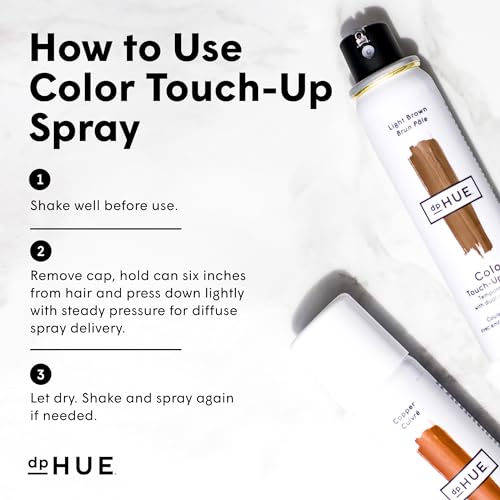DpHUE Dark Brown Color Touch-Up Spray 2.5 oz and Vegan Root Touch-Up Kit - Image 4