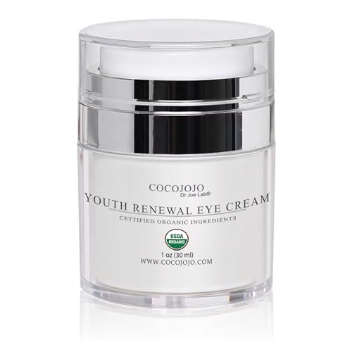 Dr Joe Lab Organic Youth Renewal Eye Cream - 1 oz - Visibly Restore Firmness & Elasticity - Intensive Hydrating & Moisturizing Formula Perfect for Mature & Sensitive Skin Types! Rejuvenating