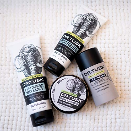 Dr. Tusk 2-in-1 Men's Charcoal Clay Hempseed Oil Face Scrub Mask 5.9 Fl Oz - Image 8