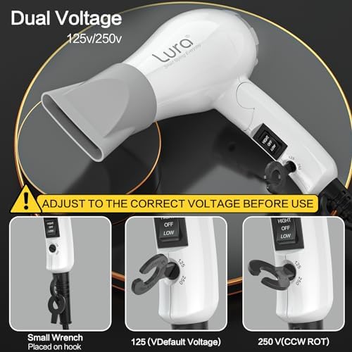 Foldable Dual Voltage Travel Hair Dryer Compact Design Easy Packing - Image 3