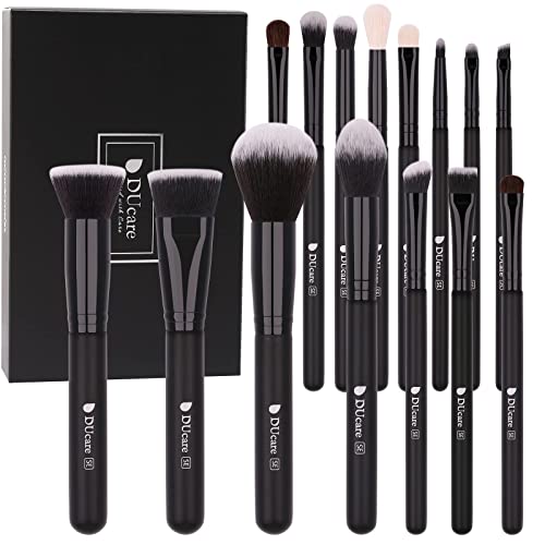 DUcare 15-Piece Premium Synthetic Kabuki Brush Set for Flawless Makeup Application