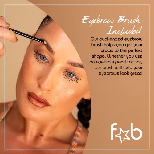 Duo Eyebrow Kit, Ultimate Brow Kit with Compact Powder Mirror and Eyebrow Shaper, Waterproof Eye Makeup Contour Palette Set for Eyebrow, Eyebrow Cosmetics, (Dark Brown/Chocolate Brown) - Image 4