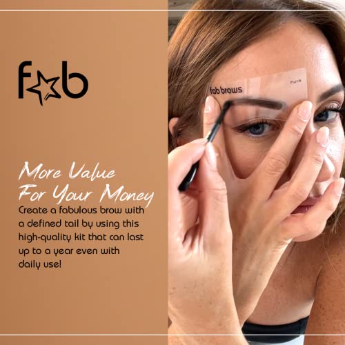 Duo Eyebrow Kit, Ultimate Brow Kit with Compact Powder Mirror and Eyebrow Shaper, Waterproof Eye Makeup Contour Palette Set for Eyebrow, Eyebrow Cosmetics, (Dark Brown/Chocolate Brown) - Image 3