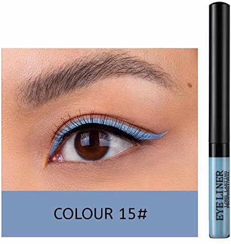 Durable 22 Color Eye Shadow Eyeliner Rainbow Colorful Neon Eyeliner Pencil Pigmented Makeup Fashion Fair - Image 2