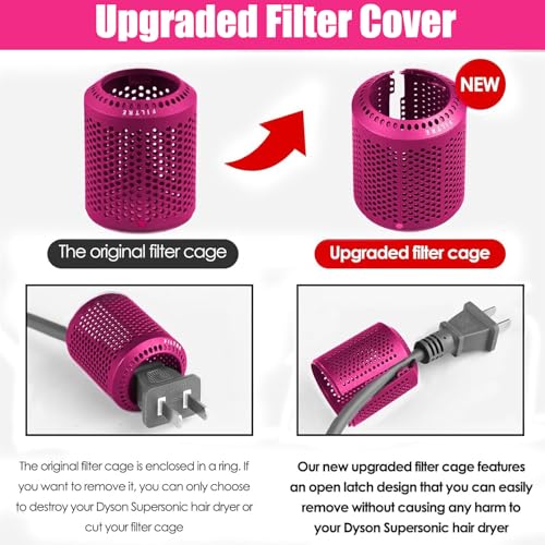 Dustproof Outer Filter Cover Replacement for Dyson Supersonic HD15 HD01 HD03 HD08 Hair Dryer Attachment - Image 4