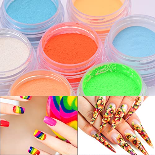 Duufin 54 Colors Nail Pigment Powder Colorful Luminous Powder Iridescent Glitter Pearlescent High-Gloss Halo Powder Pigments for Nails Art, Body and Crafts - Image 3