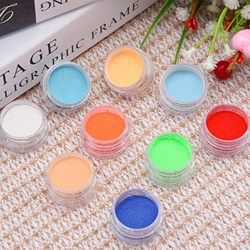 Duufin 54 Colors Nail Pigment Powder Colorful Luminous Powder Iridescent Glitter Pearlescent High-Gloss Halo Powder Pigments for Nails Art, Body and Crafts - Image 5