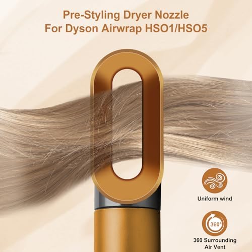 Dyson Airwrap Styler Pre-Styling Dryer Attachment Gold Replacement Nozzle - Image 3