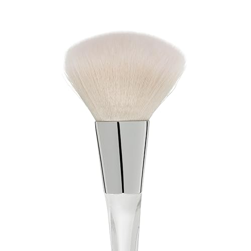 e.l.f. Precision Powder Brush for Detail Application, Synthetic, Silver - Image 2