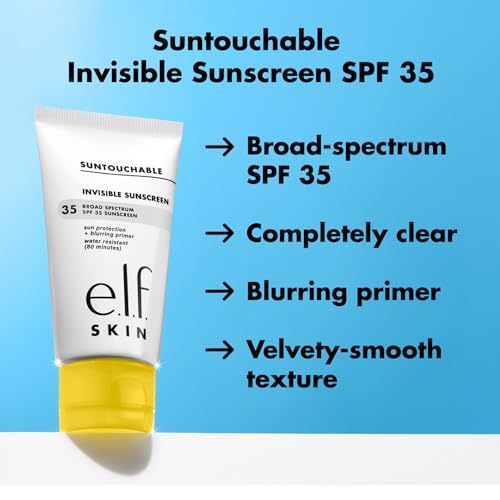 E.l.f. SKIN Suntouchable SPF 35 Gel Sunscreen and Primer 1.7 oz Lightweight Formula - Image 3
