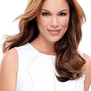 Easihair EasiCrown 18" Length Color FS6/30/27 TOFFEE TRUFFLE- Remy Human Hair Topper Clip In 1 Piece Volumizer Monofilament 6.5”x2.25" Base Cover Thinning Back Head Bundle Maxwigs Booklet
