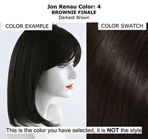 EasiPart HD XL 18" Length Topper Color 4 Brownie Finale Hairpieces Heat Friendly Synthetic Clip In 1 Piece Monofilament 3” x 5.75” Base Cover Thinning Bundle MaxWigs Hairloss Booklet - Image 2