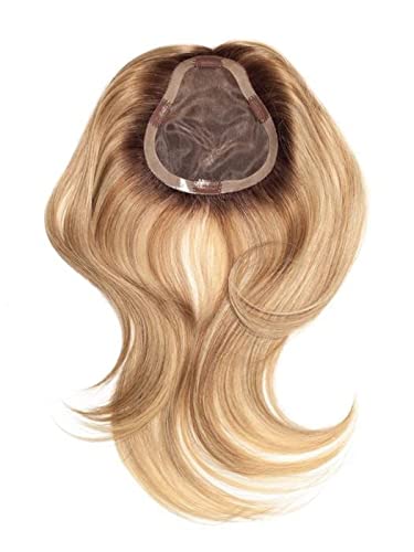EasiPart HD XL 18" Length Topper Color 4 Brownie Finale Hairpieces Heat Friendly Synthetic Clip In 1 Piece Monofilament 3” x 5.75” Base Cover Thinning Bundle MaxWigs Hairloss Booklet - Image 7