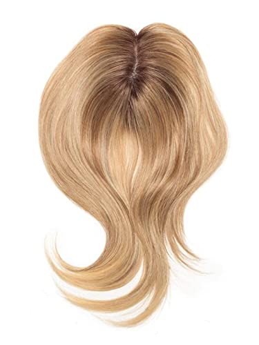 EasiPart HD XL 18" Length Topper Color 4 Brownie Finale Hairpieces Heat Friendly Synthetic Clip In 1 Piece Monofilament 3” x 5.75” Base Cover Thinning Bundle MaxWigs Hairloss Booklet - Image 8