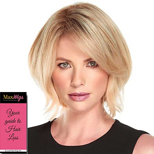 EasiPart HD XL 8" Length Topper Color 38 Milkshake Hairpieces Heat Friendly Synthetic Clip In 1 Piece Volumizer Monofilament 3” x 5.75” Base Cover Thinning Bundle MaxWigs Hairloss Booklet - Image 3