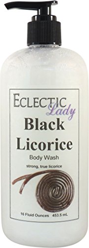 Eclectic Lady Liquid Pearl Body Wash - Black Licorice Scent 3-in-1 Use For Bubble Bath, Hand Soap & Body Wash, Phthalate-Free Black Licorice Fragrance, Handcrafted in USA (16 oz)