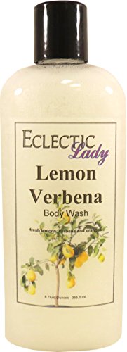 Eclectic Lady Liquid Pearl Body Wash - Lemon Verbena Scent 3-in-1 Use For Bubble Bath, Hand Soap & Body Wash, Phthalate-Free Lemon Verbena Fragrance, Handcrafted in USA (8 oz)