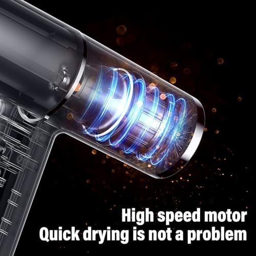Electric Hair Dryer, Diffuser Hair Dryer 3 Speed, 3 Heat Setting, Low Noise Home Hair Dryer Hot Wind Comb Hair Salon Blowing Comb High-Power Temperature Control Electric Hair Dryer Home #B - Image 6