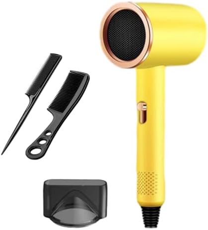 Electric Hair Dryer, Fast Drying Blow Dryer Lightweight Portable Hair Salon Blowing Dryer with Combs, Hot Cool Wind 3 Wind Speeds, Gifts for Women Girls Electric Hair Care Dryer Home Hair Dryer - Image 2