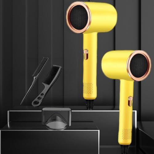 Electric Hair Dryer, Fast Drying Blow Dryer Lightweight Portable Hair Salon Blowing Dryer with Combs, Hot Cool Wind 3 Wind Speeds, Gifts for Women Girls Electric Hair Care Dryer Home Hair Dryer - Image 5