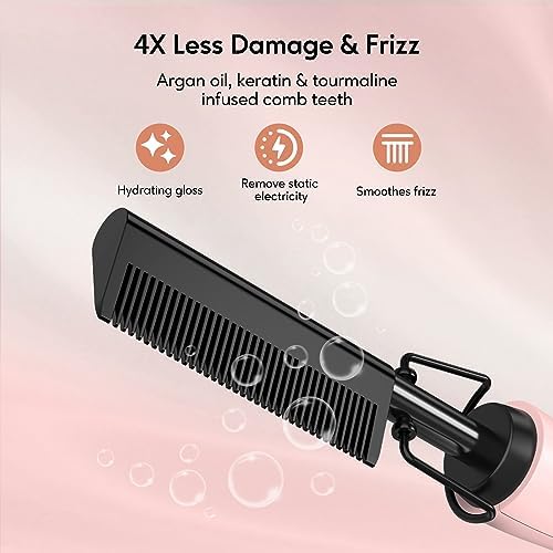 Terviiix Electric Hot Comb for Black Hair, Wigs, and Beard, Adjustable Temperature, Anti-Scald, 60 Min Auto Shut Off - Image 6